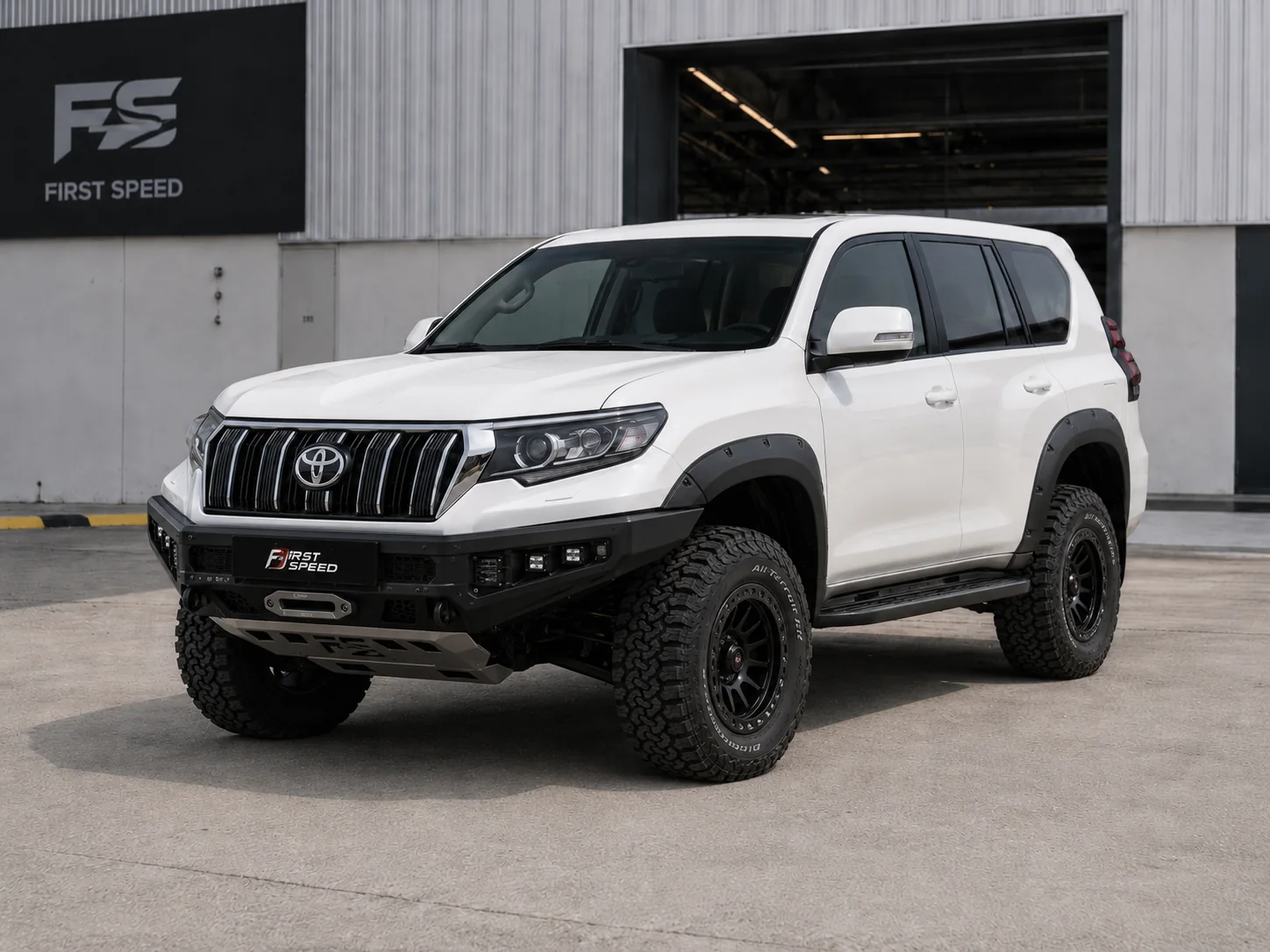 Toyota Prado after off-road modification in UAE